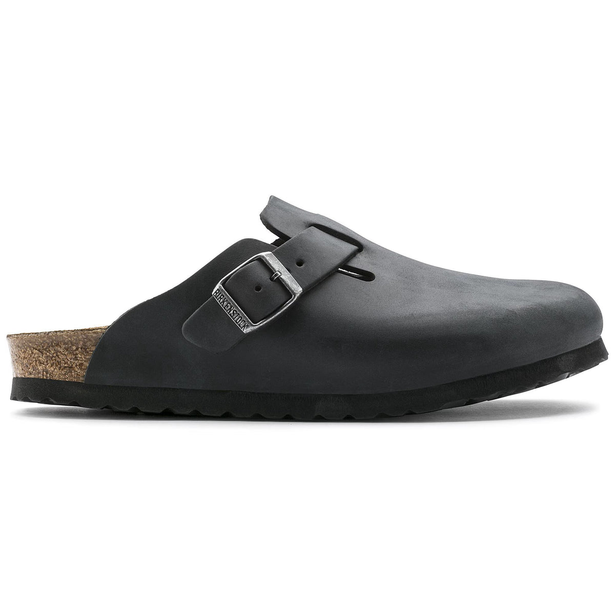 Birkenstock Boston Oiled Leather - REGULAR / WIDE -- BLACK