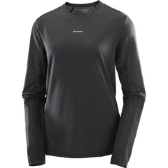 Salomon Shakeout Core Long Sleeve Tee - DEEP BLACK