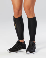 2XU Elite MCS Compression Calf Guards - BLACK/GOLD