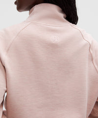 lululemon Scuba Cropped Funnel-Neck Half Zip *Waffle - HEATHERED MINK BERRY
