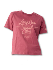 Fleet Feet Long Run Social Club Short Sleeve - COMMUNITY COLLECTION -- VINTAGE RED