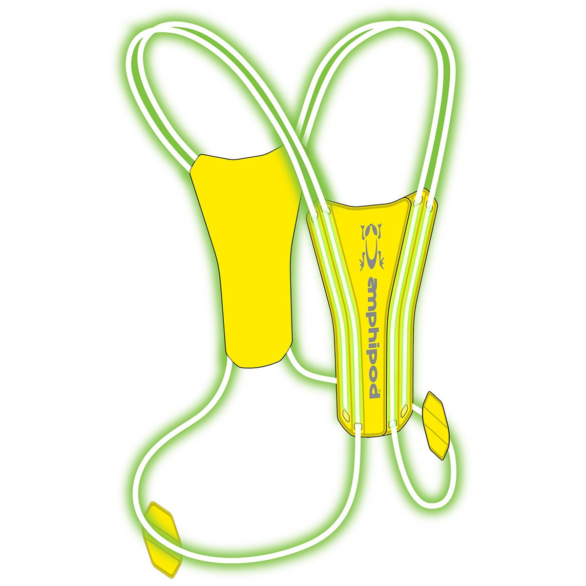 Amphipod Xinglet Optic Beam Lite USB Rechargable Vest - HI-VIZ YELLOW / REFLECTIVE