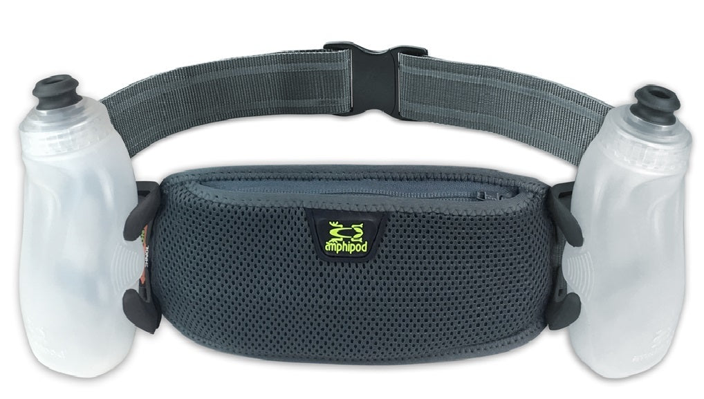 Amphipod RunLite 10K™ 2 Bottle Hydration Belt - STEEL