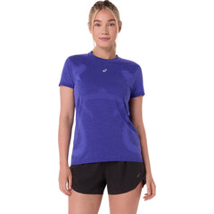 ASICS Road Seamless Short Sleeve - COBALT BURST / EGGPLANT