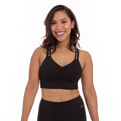 Handful Double Down Bra - BOOYA BLACK