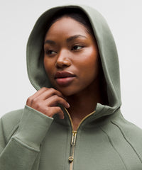 lululemon Scuba Oversized Half-Zip Hoodie - WILLIOW LEAF / GOLD