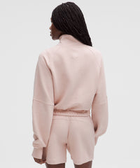 lululemon Scuba Cropped Funnel-Neck Half Zip *Waffle - HEATHERED MINK BERRY