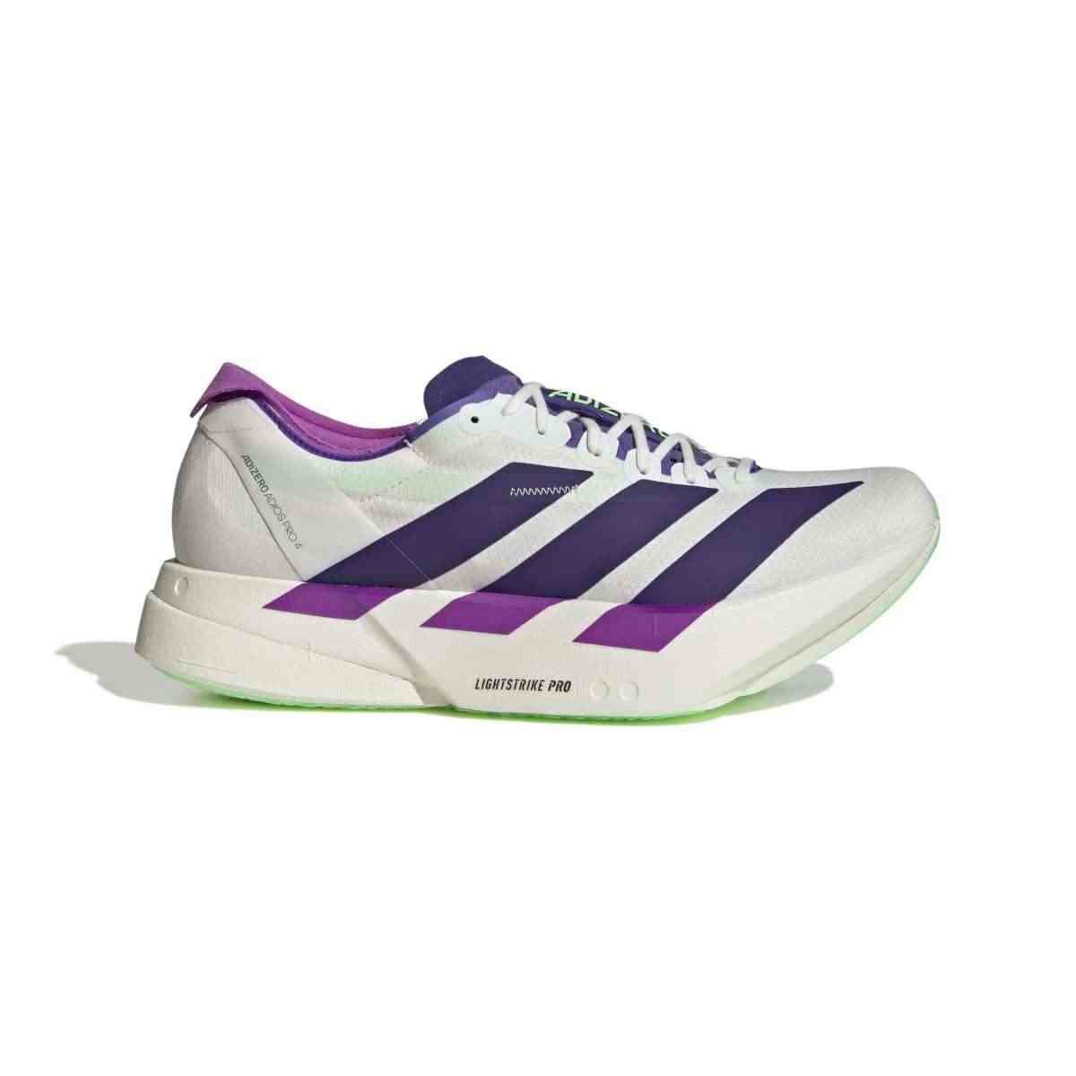 adidas Adizero Adios Pro 4 2025 - CORE WHITE / COLLEGIATE PURPLE / LIME BURST
