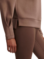 Varley Zosia Crew Midlayer - COFFEE QUARTZ