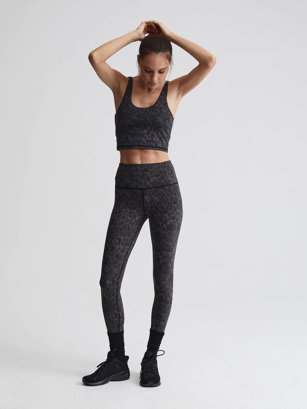 Varley Let's Go High Rise Legging 25 - MONOCHROME CHEETAH