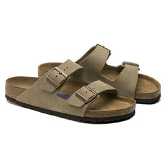 Birkenstock Arizona Soft Footbed Suede Sandal - NARROW -- TAUPE
