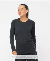 Salomon Sense Aero Seamless Long Sleeve - DEEP BLACK