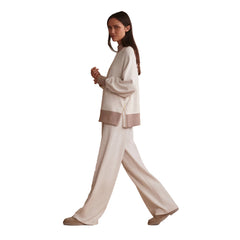 Varley The Extra Wide Leg Pant - 29.5" - IVORY MARL