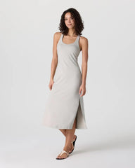 Vuori Halo Racer Dress - ECRU HEATHER