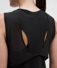 lululemon Sculpt Cropped Cross-Vent Tank Top - BLACK