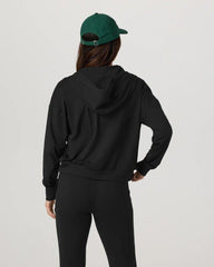 Vuori Halo Modern Full Zip Hoodie - TRUE BLACK