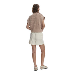 Varley Gaines Half Zip Knit - LIGHT TAUPE