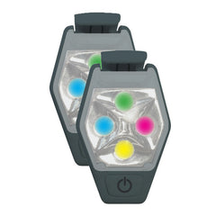 Amphipod Ultra-Strobe™ LED Clip Light Two Pack - RAINBOW DISCOBALL