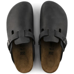 Birkenstock Boston Oiled Leather - REGULAR / WIDE -- BLACK