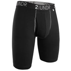 2UNDR Swing Shift Boxer - Long Leg - BLACK / GREY