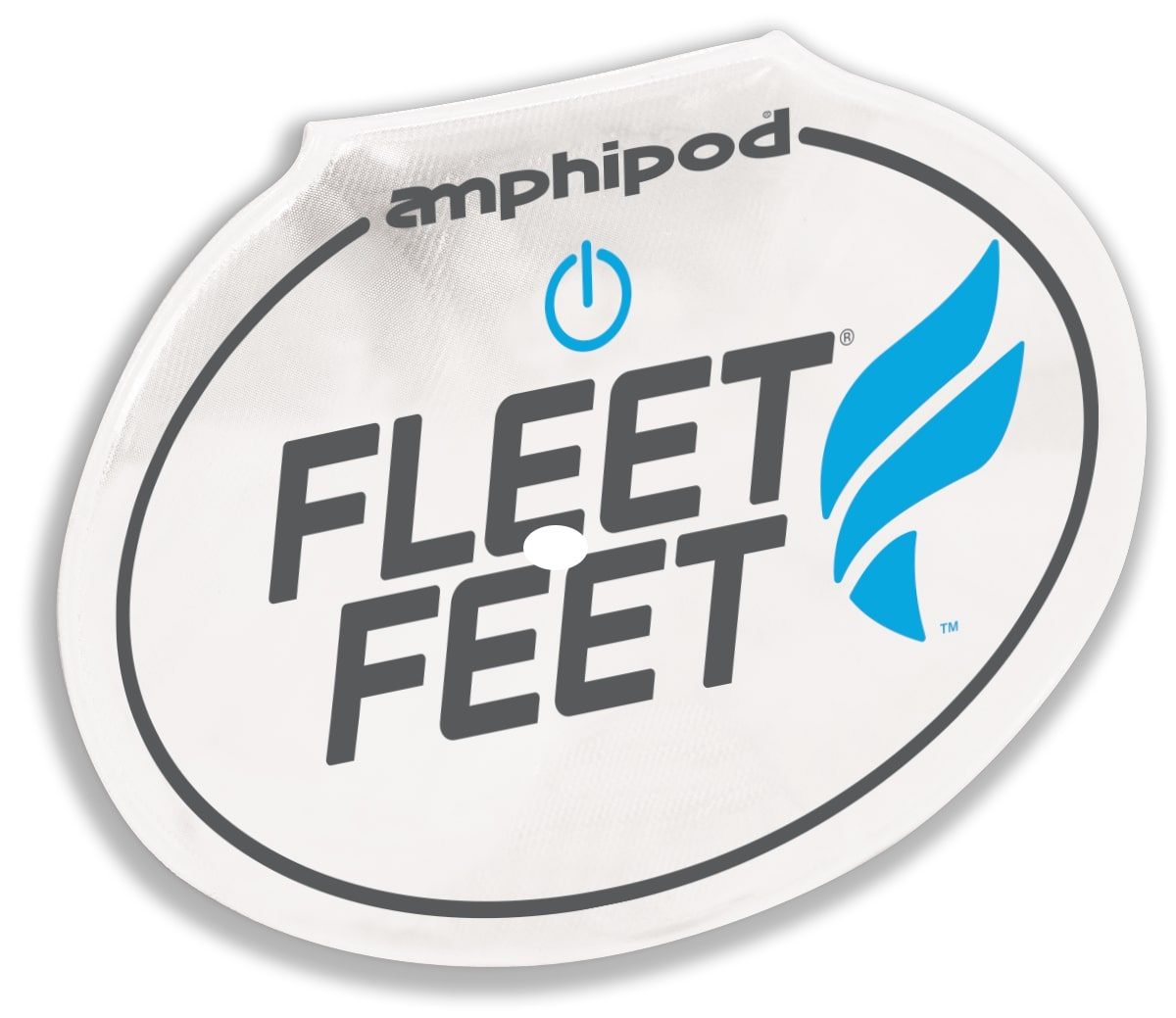 Amphipod Vizlet LED Single - Fleet Feet Logo on White Oval Background