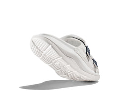 HOKA Ora Luxe Recovery Slide - WHITE / BELLWETHER BLUE