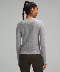 lululemon Swiftly Tech Long-Sleeve Shirt 2.0 *Waist Length - SLATE / WHITE